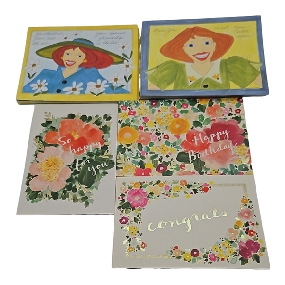 $4 FIRM - Open Box Assorted Note Cards 5 Designs - Picture 1 of 7